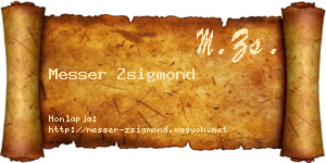 Messer Zsigmond névjegykártya