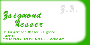 zsigmond messer business card